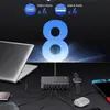 Carregador Multi-Porta de Nitreto de Gálio 200W Carregamento Rápido Pd USB-A Estação de Carregamento Multi-Dispositivo de Mesa 10 Portas Fabricante