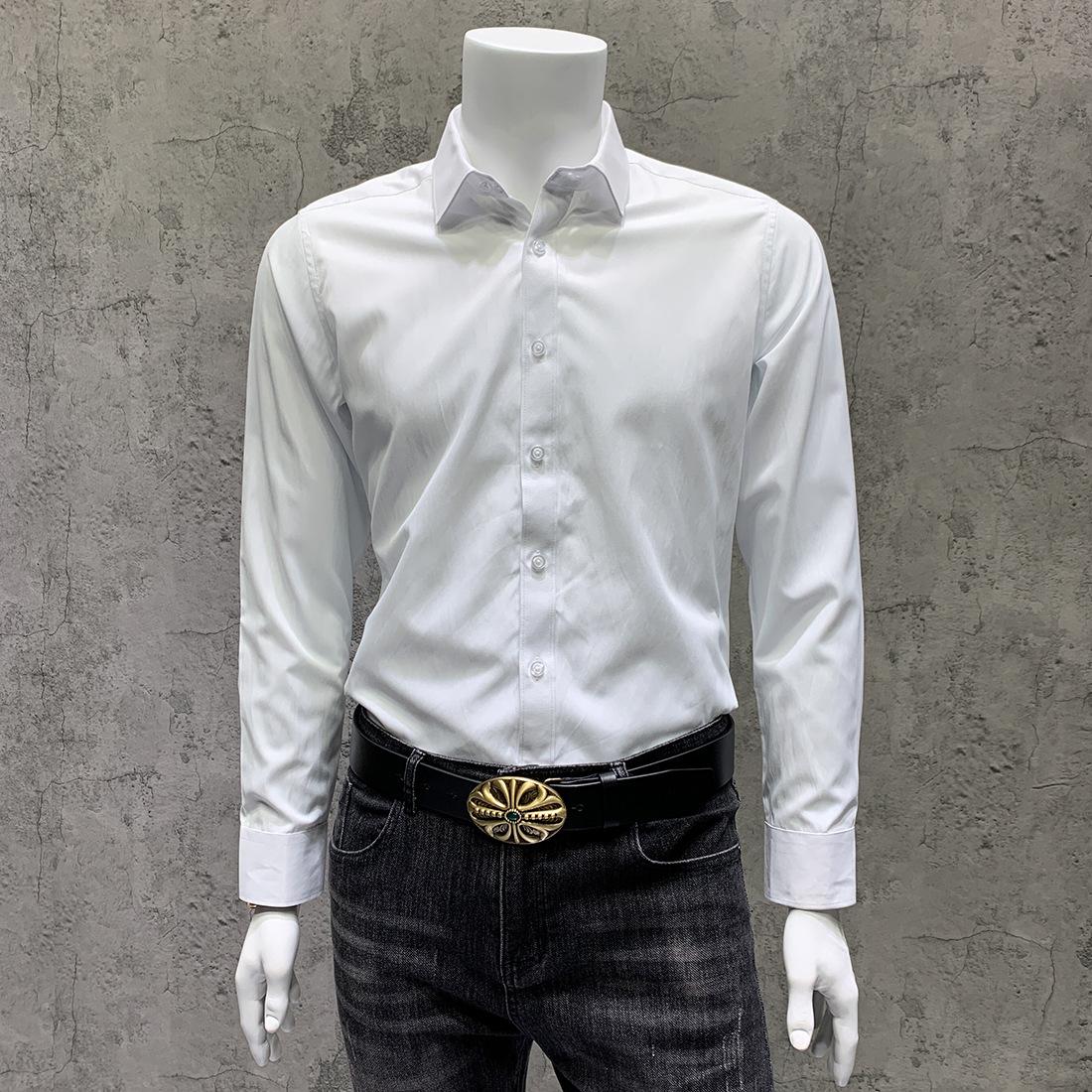 NS101纯色长袖衬衫 白色 (7).JPG