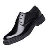 Zapatos Auténticos de Anciano, Estilo Nuevo, Zapatos Formales de Negocios para Hombres Jóvenes Británicos, de Cuero, con Cordones, Puntera Redonda, Piel de Vaca, Resistentes al Desgaste
