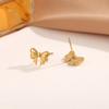 Brincos de Argola Princesa Escape Retro Feminino Francês Aço Titânio Design Nicho Estilo 18k Ouro Estilo Perfumado Brincos