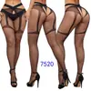 Medias de Rejilla con Tirantes Transfronterizas Alta Elasticidad Pantimedias Sexy sin Entrepierna Malla Fina para Mujer 7528 Tentación Sexy