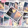 36 Piezas de Pegatinas de Sellos de Paisaje Curativo de Lápices de Colores, Estilo Cuento de Hadas Soñador, Pegatinas de Decoración DIY para Equipaje y Diario, Venta al por Mayor