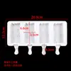Que 4 incluso pequeño ventilador corazón helado molde silicona helado molde DIY hielo molde no coincide con la barra