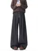 Pantalones Casuales Retro Americanos 2026 Marca de Moda Pantalones de Vestir de Pierna Ancha Línea A Rayados Hombres Pantalones Casuales Rectos Sueltos Hombres