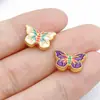 Goteo de aceite oro antiguo oro mate mariposa cuentas espaciadoras pasantes estilo chino kit de materiales para accesorios de joyería hecha a mano DIY