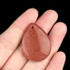 1940-25X33 Colgante de Piedra Ágata Cristal Natural Forma de Gota de Agua Amatista Cristal Rosa Material para Colgante de Joyería DIY