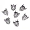 Abertura 14 * 18mm Prata do Tibete perfurada acessórios de joias pulseira colar joias contas espaçadoras Cabeça de carneiro de Satanás com contas
