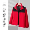 Vestuário de trabalho à prova de vento e à prova d'água feito sob medida, com logotipos impressos, adequado para outono e inverno, feito com fleece macio como cristal, para uso externo, disponível em modelos masculinos e femininos