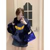 Sudadera con Capucha Estilo Americano para Mujer, Forrada de Polar, Engrosada, Versátil, Oversize, Petite, Top de Manga Larga, Chaqueta para Mujer Tallas Grandes