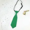 Corbata Pequeña Lisa Casera Ultracorta para Mujer, Estilo Perezoso, No Necesita Atarse, Estilo Universitario Lindo Japonés, Marrón Retro para Niños de Guardería
