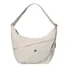 Bolsa Transversal Grande de Couro Minimalista Estilo Japonês para Mulheres 2026 Novo Modelo Bolsa de Ombro Pequena para Estudantes Patchwork de Tecido Bolsa Dumpling para Mulheres