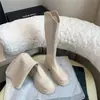 Botas largas de suela gruesa para mujer, nueva colección otoño/invierno 2024, color marrón, tacón grueso, a la moda, caña alta, ajuste ceñido y estilo de bota de montar