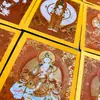 Estatuilla Thangka de Buda Pintada a Mano Nepalí Premium, Buda Amarillo, Avalokiteshvara de Mil Manos, Manjushri Avalokiteshvara, Decoración de Mesa para Sala de Estar