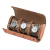 Caja de Hebilla de Reloj de Cuero de Alta Calidad Bolsa de Almacenamiento para Relojes de Pulsera Caja de Colección Unidad de 2 Ranuras 3 Ranuras Conveniente para Viajar Fácil de Transportar Protección