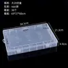 Caja Rectangular de Plástico Elevada con Tapa abatible para Herramientas de Ferretería, Equipo de Pesca, Caja de Almacenamiento para Juguetes, Cosméticos, Papelería, Caja de Embalaje