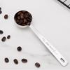 Colher de Sobremesa de Aço Inoxidável Estilosa para Restaurante Ocidental, Colher para Grãos de Café com Escala, Colher Medidora, Colher Redonda para Mexer