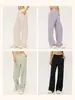 Calça longa de inverno feminina de alta qualidade, com forro de fleece térmico, espessa, quente e que retém calor, para fitness, modelo solto, reta, de perna larga