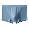 Roupa íntima masculina algodão antibacteriana respirável confortável jovem quatro cantos cintura cor sólida boxer atacado geração