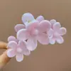Estilo Coreano Amarelo Versátil Grande Estrela do Mar Plumeria Presilha de Cabelo Estilo Férias Simples Flor Presilha de Tubarão Verão