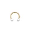 Anillo de herradura de perla acrílica directo de fábrica, anillo de labio, pendientes de acero inoxidable tipo C, joyería piercing, varilla multicolor
