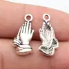 21X10Mm 1,3g Cor Prata Antiga Pingente Gesto de Oração Acessórios DIY para Exportação Venda Direta da Fábrica