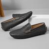 Verão Novo Comércio Exterior Mais Vendido Sapatos Masculinos Couro Genuíno Respirável Masculino Dirigir Preguiçoso Slip-On Sapatos Dropshipping