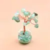 Árbol de Piedras de Cristal Tejido a Mano Árbol de Cristal de Riqueza Amatista Cuarzo Rosa Adorno de Escritorio Caja de Regalo