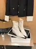 Botas de moda Chuyuji estilo europeo y americano con tacón de cuña y punta fina para mujer, nuevo modelo 2026, elegantes botas cortas estilo Martin con cremallera trasera