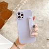 Funda de color sólido esmerilado para teléfono Apple 15, funda protectora con soporte de empuje y tracción para iPhone 14/XR, funda blanda con borde recto XS 8