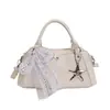 Bolsa de Hombro Grande de Lona Transfronteriza Coreana Primavera/Verano 2026, Bolso de Mano Nicho Estilo Coreano, Bolso de Hombro, Bolso Cruzado