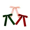 Em estoque Acessórios de Laço de Fita de Veludo 2,5 cm Decoração de Árvore de Natal Guirlanda Acessórios Pendentes para Caixa de Presente