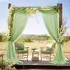 Decoración de Tul para Ambiente de Boda al Aire Libre Transfronteriza Europea y Americana Diseño Arco de Fondo para Escena de Boda Tul de Alta Gama