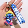 Llavero de Puntada de Alta Calidad Muñeca de Plástico Suave PVC Creativo Lilo y Stitch Colgante para Llave de Coche Regalo