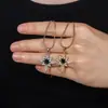 Collar con Colgante de Estrella de Ocho Puntas Transfronterizo Europeo y Americano para Hombres, Accesorio de Cuello Simple Moderno y Único para Mujeres, Joyería de Alta Gama Versátil y a la Moda