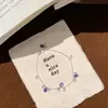 Colar com Franja de Zircônia Roxa Ins de Luxo Leve de Alta Qualidade, Pulseira de Alto Valor, Versátil e Exquisita, Joias Empilháveis para Mulheres