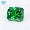 Huagang Gema Retangular Chanfrada Zircônia Verde Pedra Solta Atacado Pequeno Octógono Diamante Artificial Avó Zircônia Verde Gema