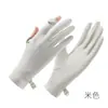 Guantes de Protección Solar de Verano para Mujer Secado Rápido Ligeros Transpirables Dedos al Descubierto Protección UV Guantes para Conducir Guantes de Seda de Hielo