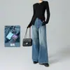 Pantalones acampanados de otoño elásticos en 4 direcciones 360, de cintura alta, adelgazantes, estilo vintage, versátiles, directo de fábrica, jeans ajustados al por mayor