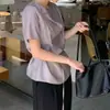 Moda feminina de alta qualidade de Dongdaemun, Coreia, estilo coreano suave e elegante, com gola drapeada, cintura com amarração, blusa top para o dia a dia