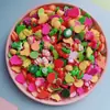 Venta Caliente de Verano Accesorios de Resina de Frutas y Verduras Mixtas rodaja Decorativa de Manzana Fresa Cacahuete Pera Maíz diy