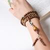 Qinan Aquilaria Pulsera de 108 Cuentas Cuenta Grande Pintada Cera Jade Hombre y Mujer Pareja 6mm Pulsera Multivuelta de Mano