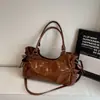 Bolso de mano grande de cuero suave texturizado estilo explosivo transfronterizo, retro, para mujer, nuevo estilo 2026, bolso de mano de moda para el trabajo, bolso de hombro único