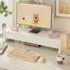 Soporte Elevado para Monitor con Cajón, Almacenamiento Refrigerado, Soporte para Portátil, Base para Teclado Elevado
