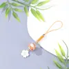 Colgante de Gato de Cerámica Sakura Cadena para Teléfono Móvil Colgante Creativo de Bolsa de la Fortuna Colgante Llavero DIY Colgante Pequeño