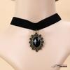 Cadena de clavícula geométrica retro europea y americana, collar de rosa de terciopelo de cristal negro, adornos de clavícula cortos, venta al por mayor Y139