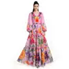 Ropa de mujer de comercio exterior transfronterizo europeo y americano AliExpress Vestido elegante estampado TK entallador