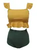 Nuevo Estilo Traje de Baño de Dos Piezas para Mujer para Aguas Termales Push-Up Pecho Pequeño Ins Estilo Bikini Sexy Delgado Mujer Coreano Cubre Vientre
