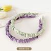 2022 nova tiara creme brilhante tiara plissada elegante francesa simples infantil para todas as ocasiões acessórios de cabelo tiara da Coreia do Sul