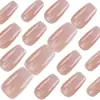 Novas Unhas Wearable Cor Nude 2026, Iluminadoras e Versáteis, Feitas à Mão com um Estilo Puro e Desejável, Unhas Postiças Removíveis