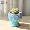 Vaso de Flor Carnuda Cerâmica Jardinagem Cerâmica Mini Novo Criativo Grés Casa Vintage Novo Vaso de Porcelana Vaso